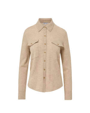 Ayton Merino-Cashmere Knit Top Oatmeal