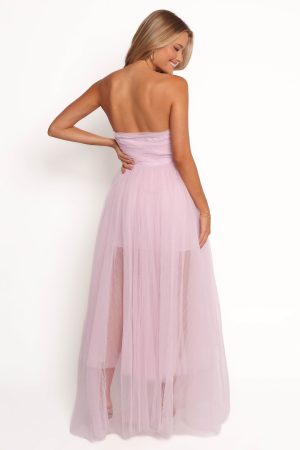 Anabella Strapless Maxi Dress – Pale Pink