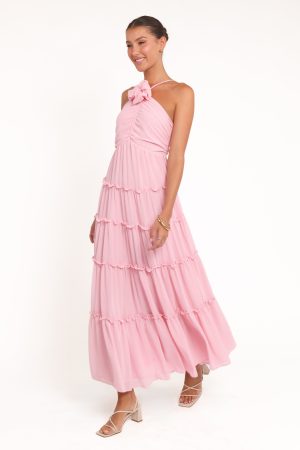 Dottie Halterneck Maxi Dress – Pink
