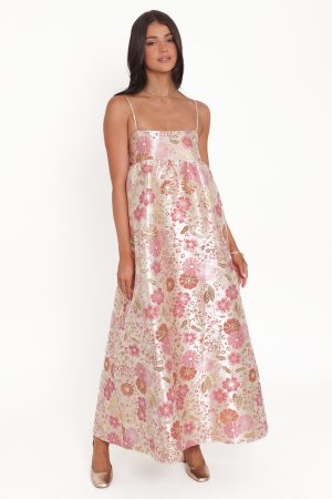 Yasmine Maxi Dress – Pink Floral